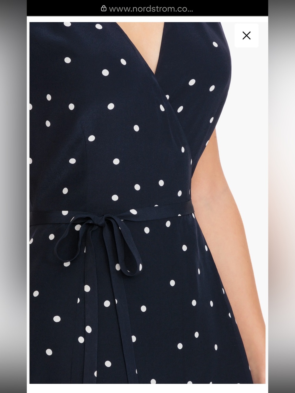 Sézane Anastasia Navy Silk Polka Dot Wrap Dress - Picture 5 of 14